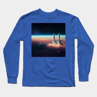 Interplanetary Spaceport Long Sleeve T-Shirt